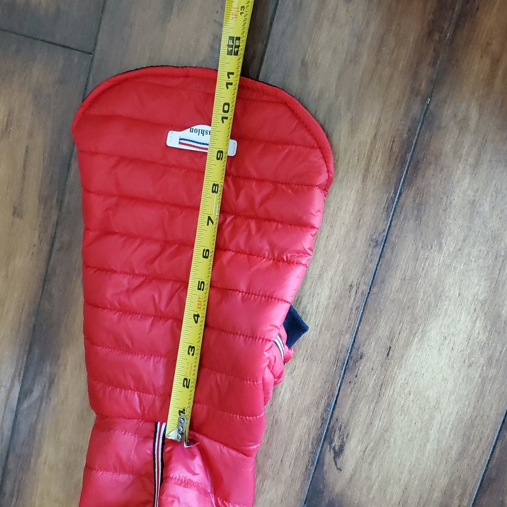 NWOT Red Hooded Puffer Dog Jacket - Picture 11 of 12
